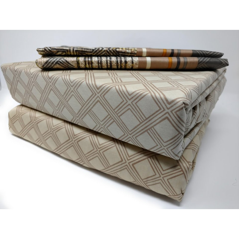 Geometric Sheet Set, Twin Sheet Set with Pillowcase