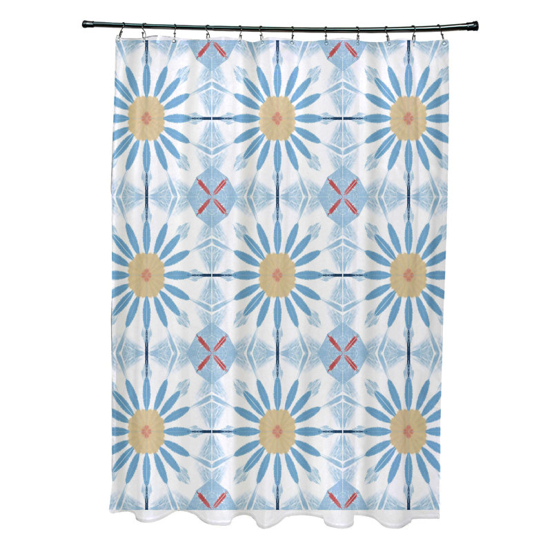 Friedman Floral Shower Curtain, Blue