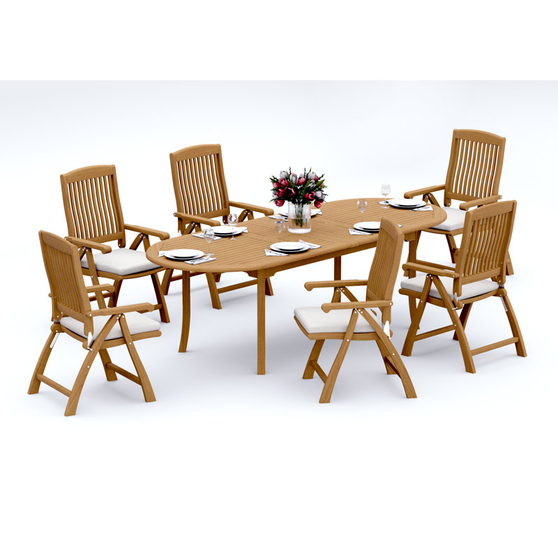 Marley Outdoor - Piece Teak Dining Set, 6