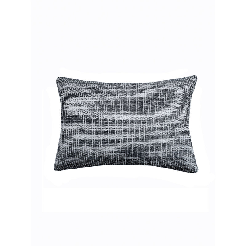 Lumbar Indoor/Outdoor Pillow Cover & Insert, Black, 14" x 24"
