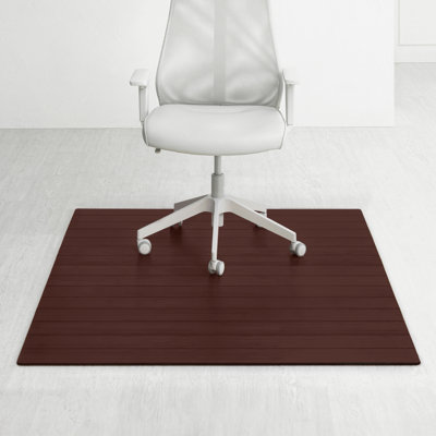 Standard 8mm Thick Bamboo Chair Mat – Anti-Slip, Straight Cut, Designed for Hard Flooring