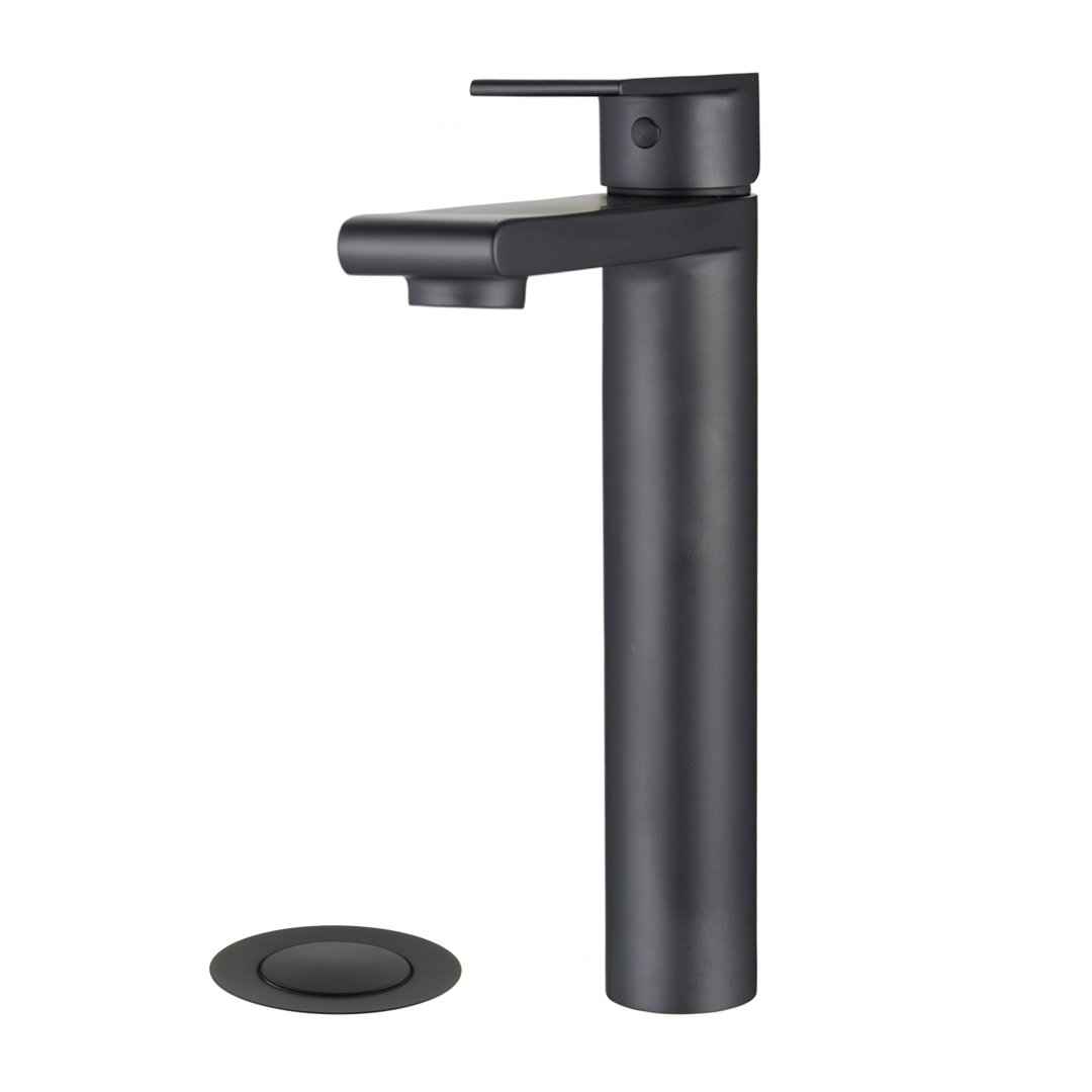 Single-Hole Single-handle Bathroom Faucet with Drain Assembly KARWORS