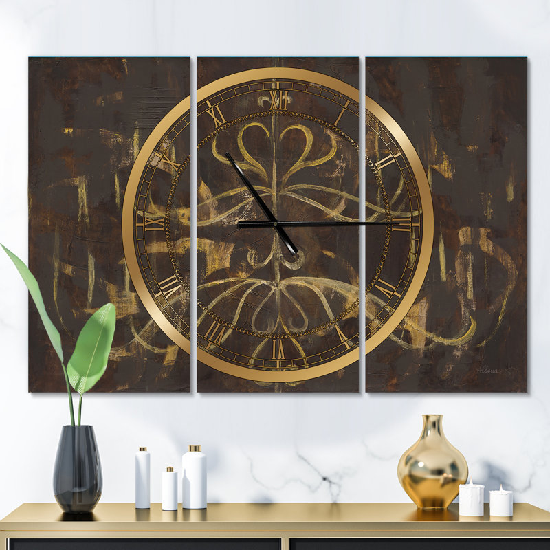 Lustre doré Glam - horloge murale moderne