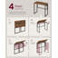 Adjustable Metal Base Computer Desk-170160953-170160950