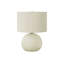 Ensemble de 2 lampes de table de 17 po de hauteur, port USB inclus, métal nickel, abat-jour ivoire / crème, contemporain