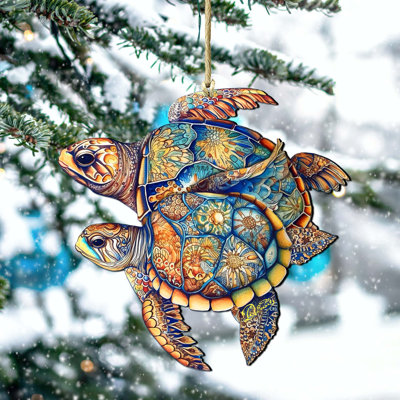 Décorations côtières - Ornements en bois de tortues par G.Debrekht