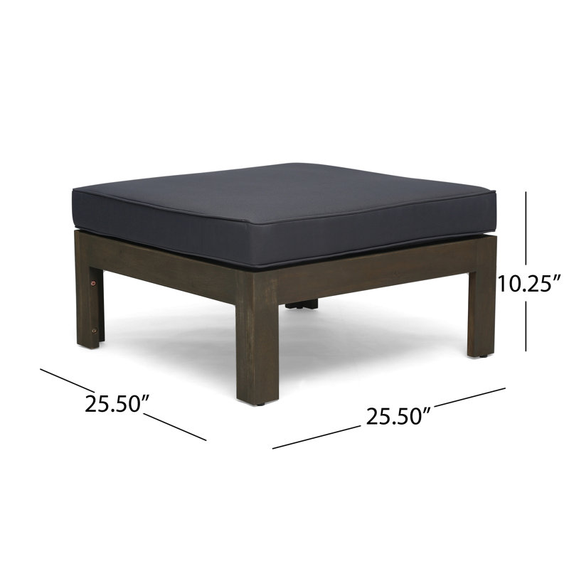 Cambridge L Shape Sofa Set, Grey  Cushion/Brown Frame