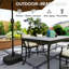 Parasols et accessoires avec Hdpe noir, jumelant 7 po avec espace extérieur et sable