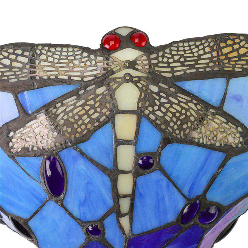 Applique murale en verre coloré style libellule Tiffany