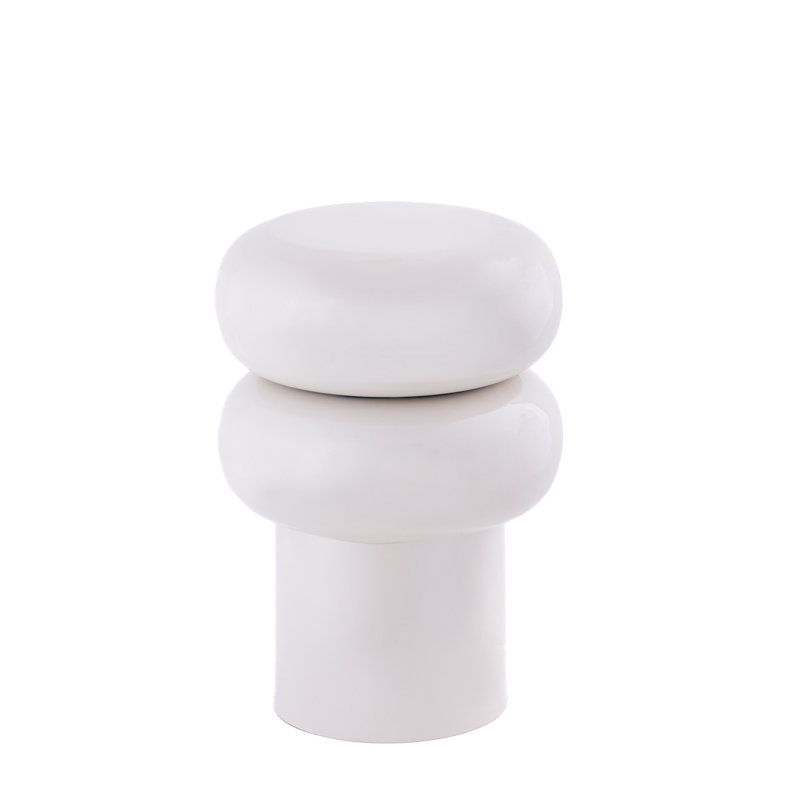 Iron White Stool Glossy