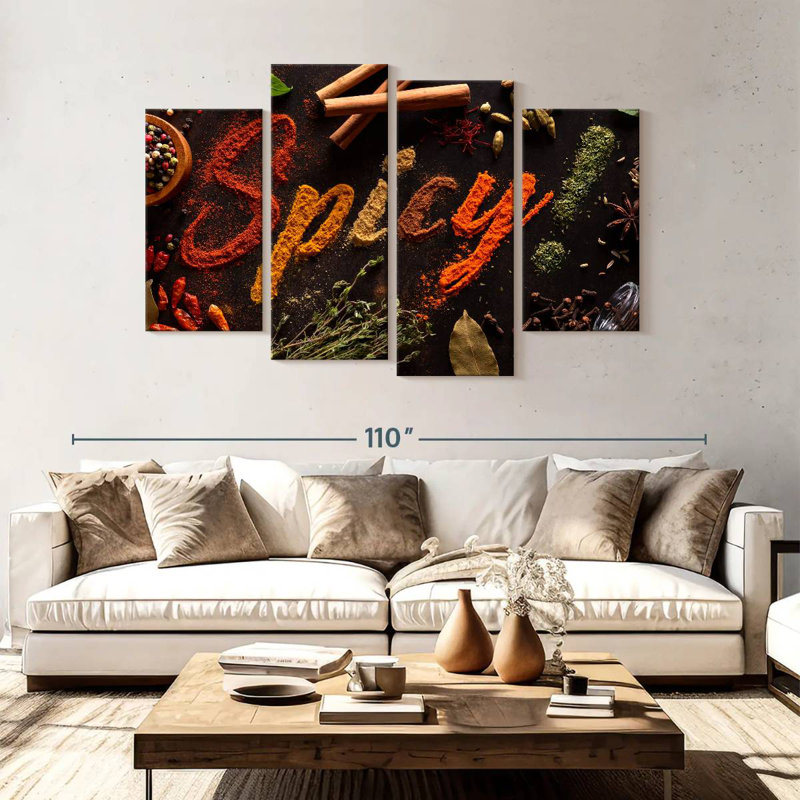 Yarlin Spicy Typography, 54" H x 84" W