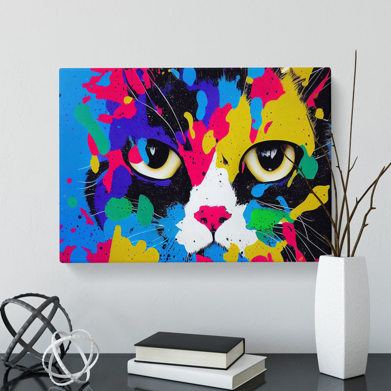 Cat Splash - Wrapped Canvas