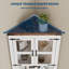 Grande armoire d'angle, armoire de rangement d'angle avec porte vitrée et tablettes réglables, rangement peu encombrant-1243718504