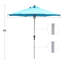 Parasol de marché 9 pi Patterson-2129920671