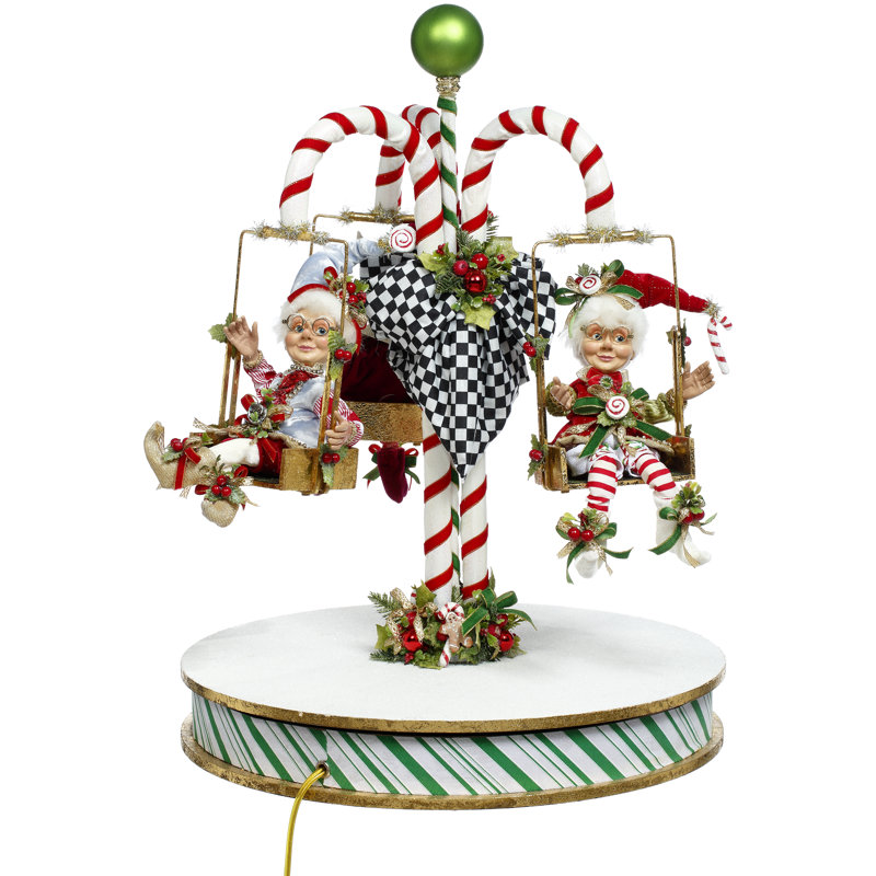 Carrousel bonbon avec lutin - 24,5 pouces