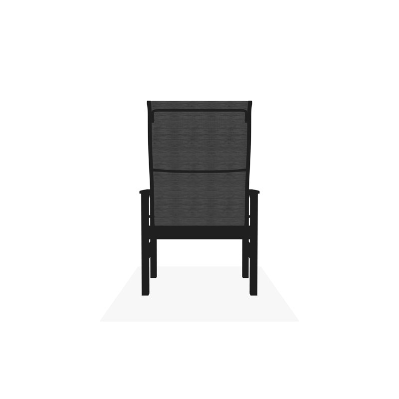 Leeward Sling Marine Grade Polymer Arm Chair, Collect Charcoal, Graphite