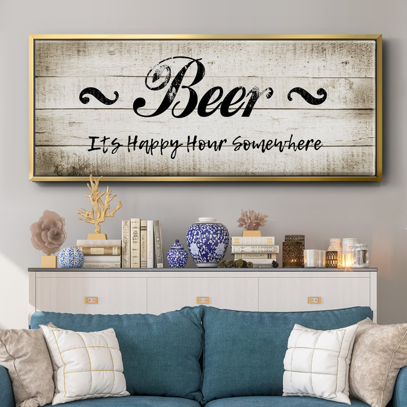 «Beer Happy Hour», toile encadrée