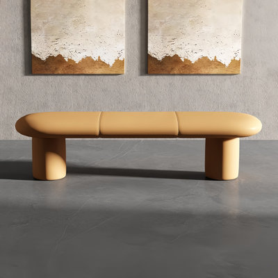 Light Luxury Entry Shoe Bench Living Room Bench Leather Match Upholstered Storage Bench