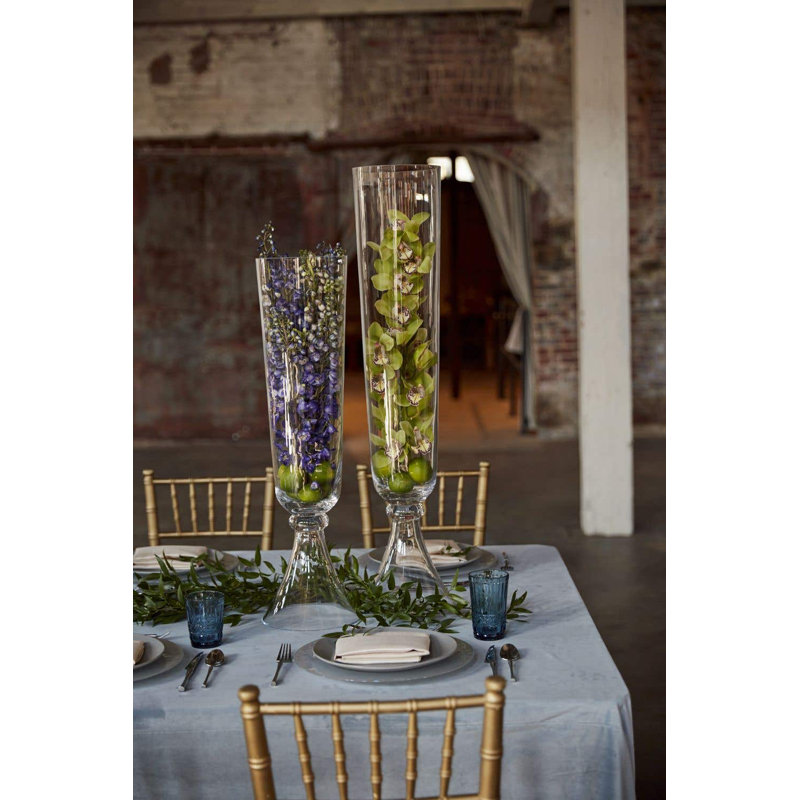 Bramlett Glass Table Vase, 23.25" H x 8.25" W x 8.25" D