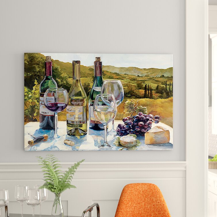 The Twillery Co.® A Wine Tasting On Canvas by Marilyn Hageman  Gallery-Wrapped Canvas Giclée  Reviews Wayfair