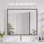 Applique murale 41 po en cristal de style moderne à 6 lumières avec fonction d'éclairage à DEL - Élégant matériau en métal au fini chrome pour salle de bain Luminaire de meuble-lavabo avec abat-jour en cristal transparent
