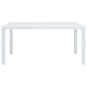 Patio Table Garden Outdoor Porch with Rattan Look Plastic