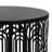 Set Of 2 Hollow-Carved Round Metal End Tables-906810815