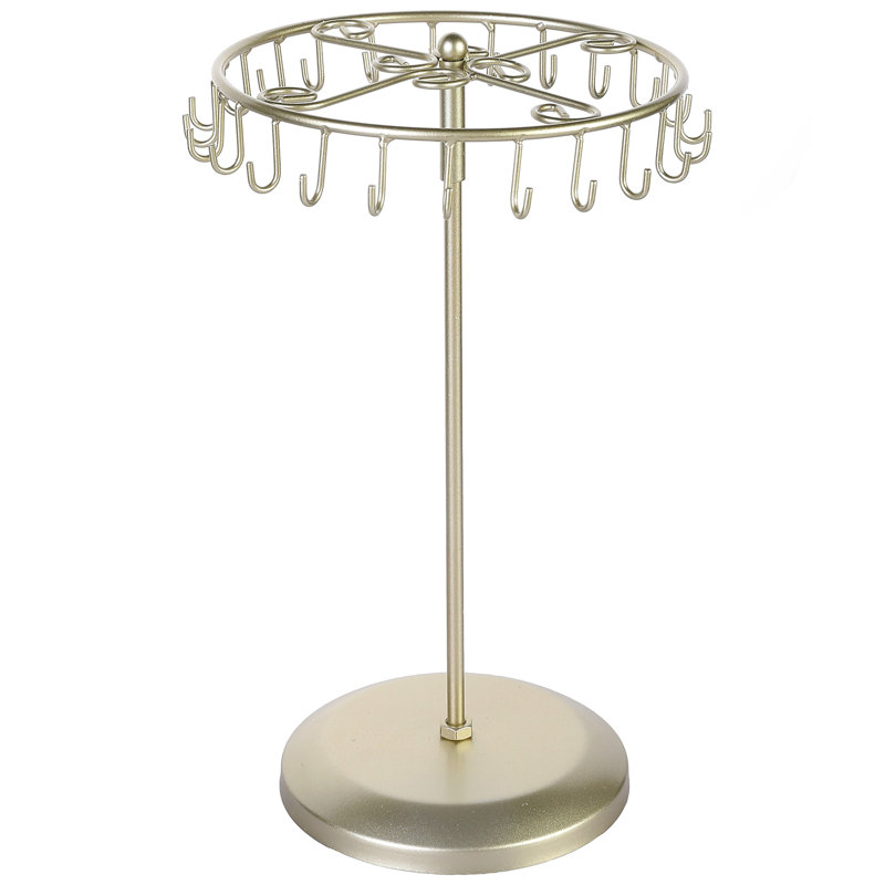 Rotating Tabletop Display Organizer Jewellery Stand, Brass