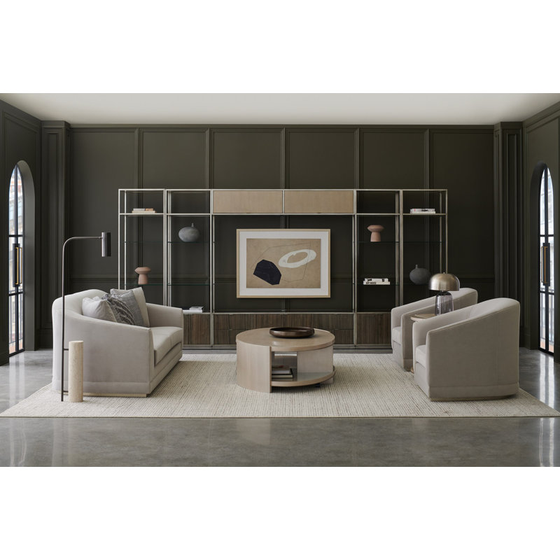 Sepia Thunder Wood and Glass Display Bookcase