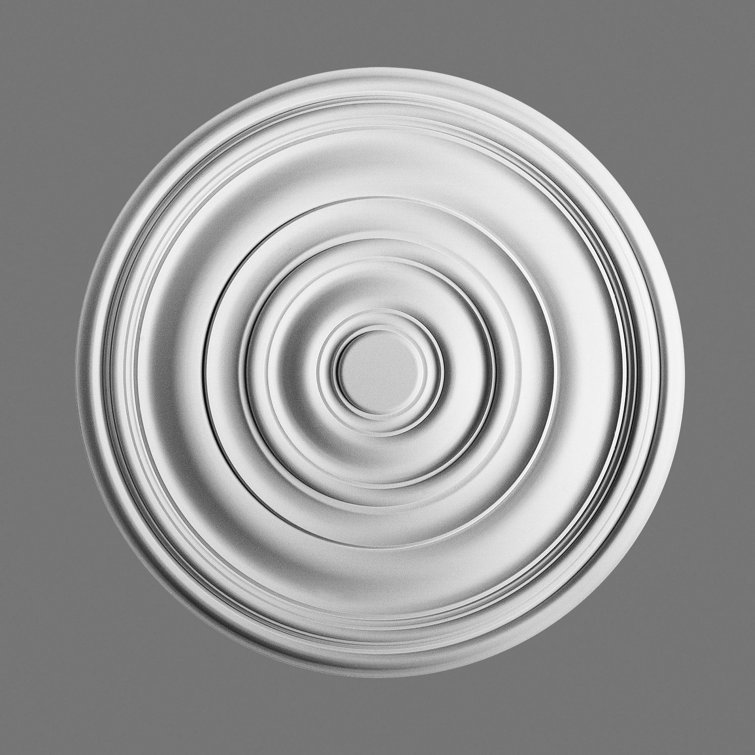 29-3/8 in x 1-1/4 in Plain Primed White Polyurethane Ceiling Medallion