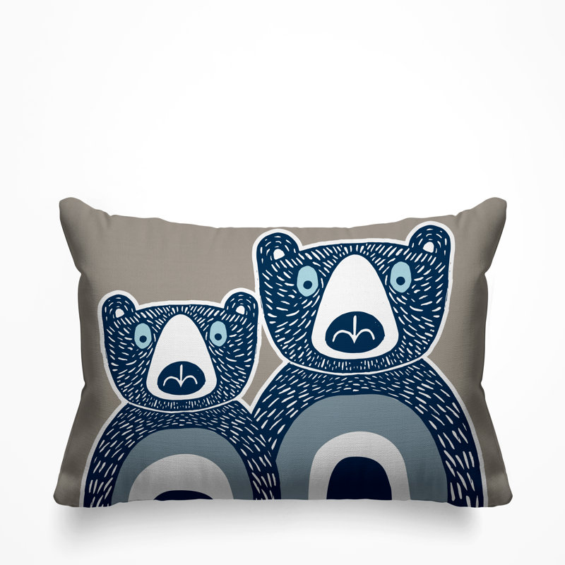 Coussin Berny, 14 po x 20 po, Truite, Rectangle