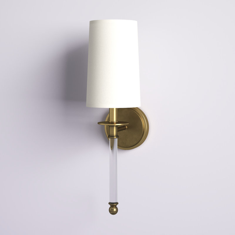 Addi Armed Sconce, Rubbed Brass