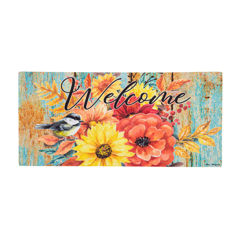 Tapis d'automne Fall Welcome Bottes Sassafras