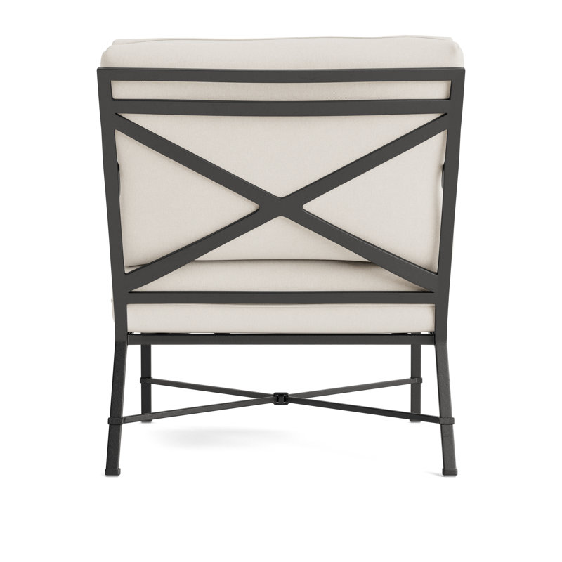 Venetian Outdoor Lounge Chair, Fusion Natural, Textured Pewter