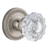 Grandeur Newport Rosette Single Dummy with Versailles Crystal Door Knob