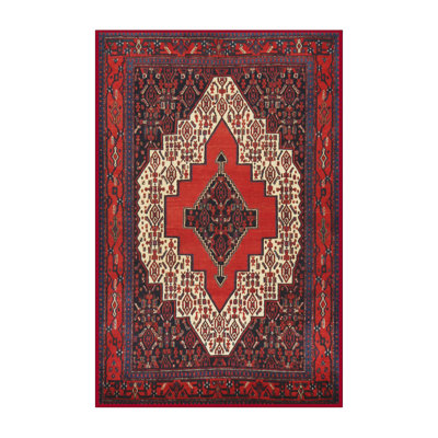 Tapis traditionnel rouge / crème Rinaldo