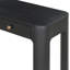 Console avec 3 tiroirs de différentes capacités, coins arrondis, finition noire, pour les styles de décoration de salon et de couloir, tiroirs arrondis rustiques, ton, idéal