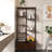 Bookshelf With Doors, 6-Tier Shelf With Storage Cabinet, 67" Tall Open Bookcase For Display, Industrial Retro Bookcase, Freestanding Storage Organizer Bookshelf For Living Room-1756652143