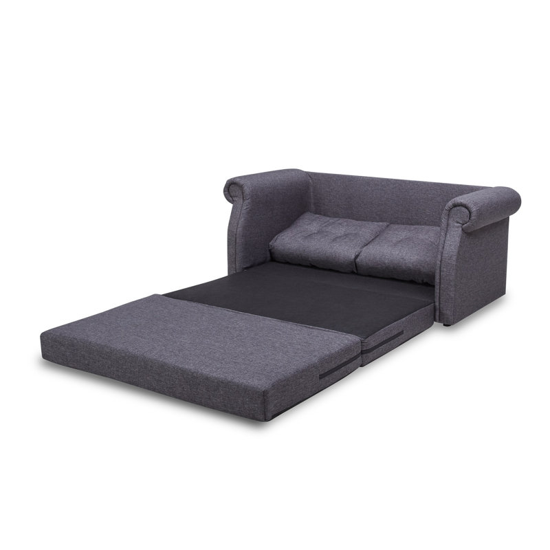 Schaible 57.5'' Upholstered Sleeper Sofa, Dark Gray