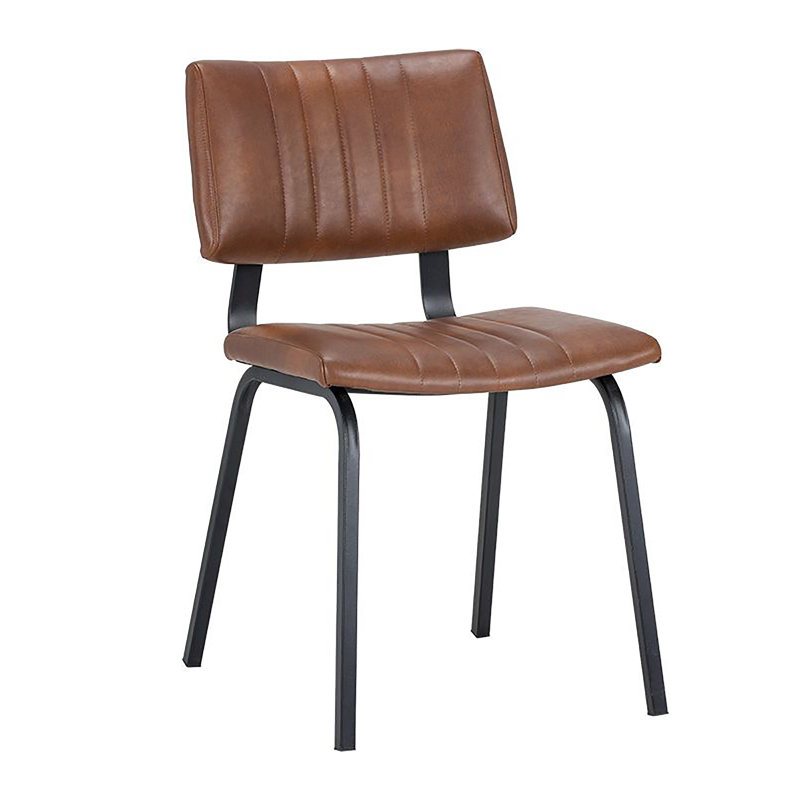 Berkley Upholstered Dining Chair, Tan Faux Leather
