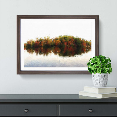Autumn Forest Reflecting in Abstract - Framed Print