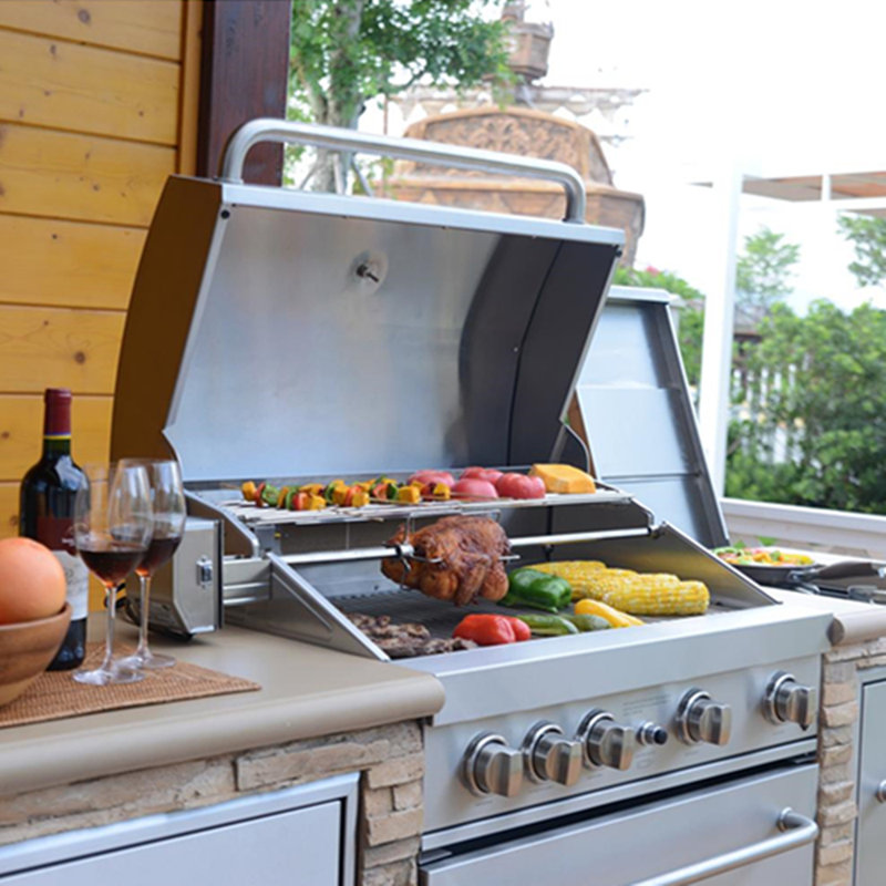 Ensemble de rôtisserie pour barbecue robuste