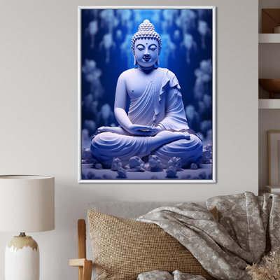 Reproduction sur toile, "Blue Medication Buddha Meditation"
