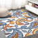 Jotunheim Paisley High-Low Orange/Blue Indoor/Outdoor Rug
