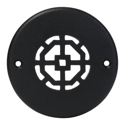 Grille ronde en aluminium moulé massif Achtek 3 po (4-1/2 po de diamètre total) avec revêtement en poudre