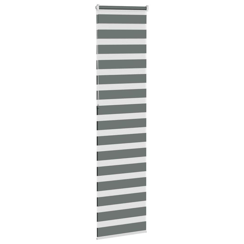 George Oliver Zebra Blind Polyester, Dark Grey, 60cmW x 230cmL
