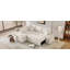 Canapé-lit convertible 87,7 po, canapé-lit modulaire escamotable avec repose-pieds avec rangement, 2 coussins décoratifs, 2 tabourets, chargeur sans fil et deux ports USB cachés pour le salon-1024095199