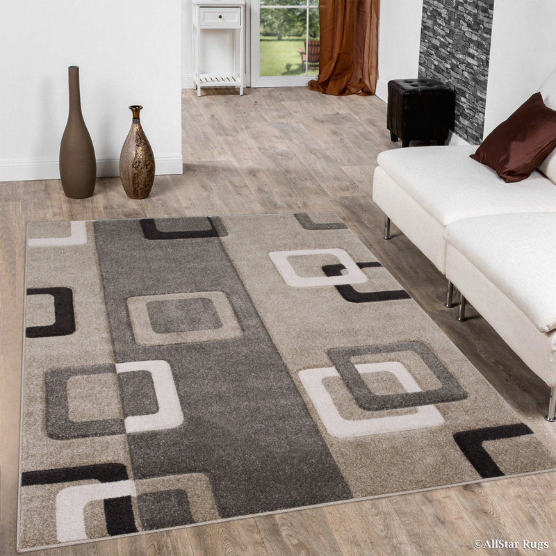 Geometric Indoor Rug, Rectangle 5'2" x 7'2"