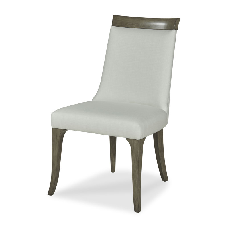 Mira Upholstered Dining Chair, Greige, White