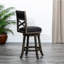 Tabouret de bar pivotant de 76 cm (30 po) en tissu gris vieilli et anthracite – Un élément de décoration polyvalent et tendance